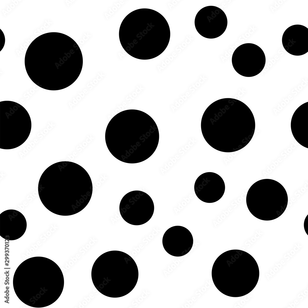 Circles seamless pattern. Random dots background texture. Vintage design.