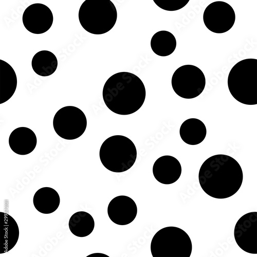 Circles seamless pattern. Random dots background texture. Vintage design.