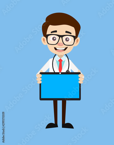 Professional Doctor - Presenting a Tablet