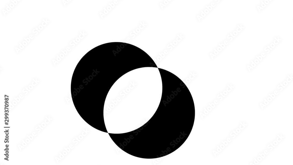 Overlapping Rings Looping Animation Abstract Venn Diagram Circles