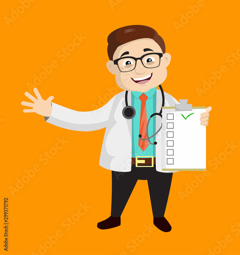 Professional Doctor - Showing a Checklist