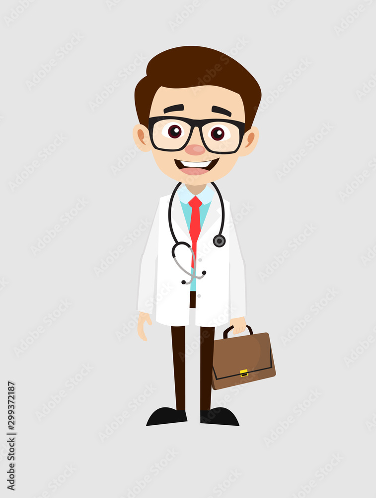 Professional Doctor - Holding a Suitcase and ready to go Professional Doctor - Holding a Suitcase and ready to go