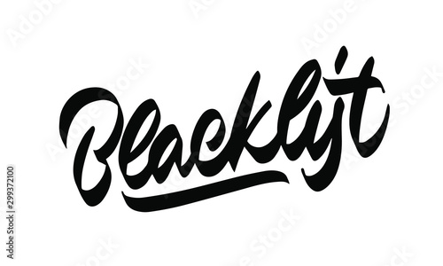 Blacklist ink vector illustration isolated on white background