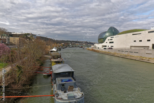 Boulogne-Billancourt, Paris Area, France - La Seine Musicale building on Ile Seguin photo