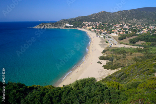Vista della spiaggia di Solanas photo
