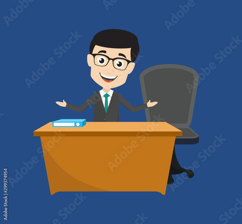 Professional Male - Talking with Hand Gesture