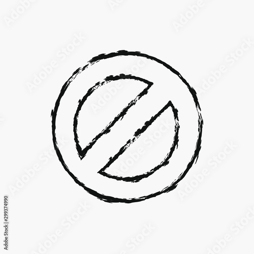 Hand Drawn Stop Symbol vect...