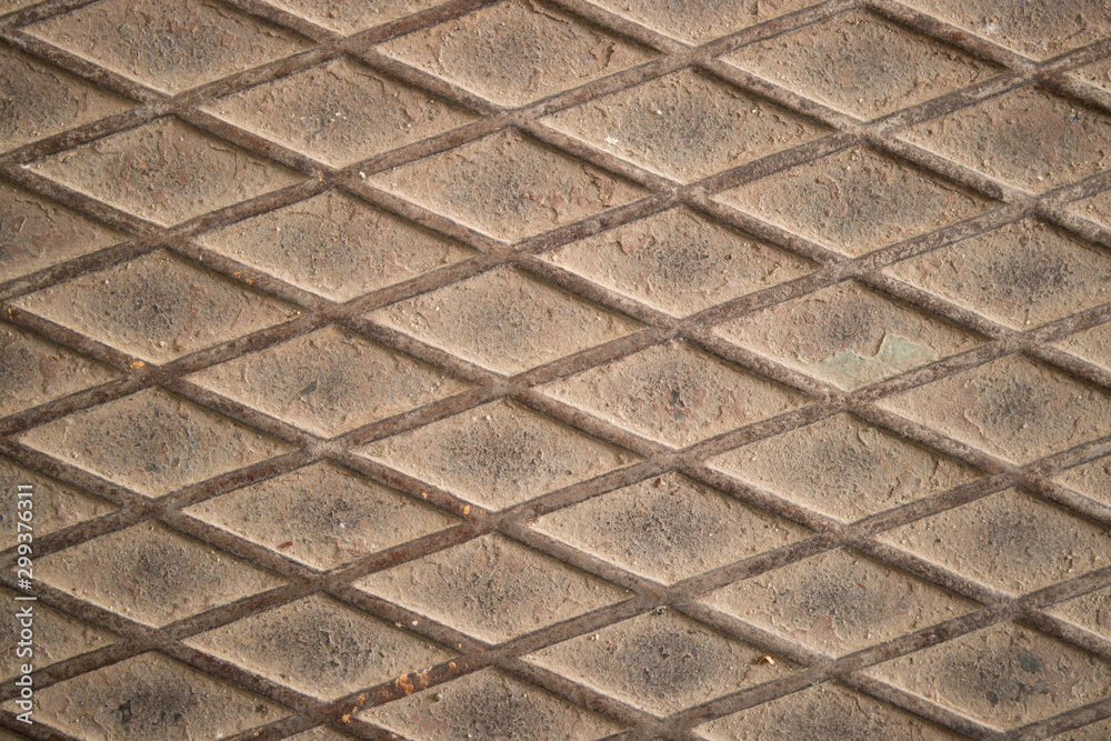 patterned iron sheet. Texture, background, old, concrete, shabby, wallpaper, backdrop, rusty background. Brown texture patterned iron sheet. Texture, background, old, concrete, shabby, wallpaper, backdrop, rusty background. Brown texture