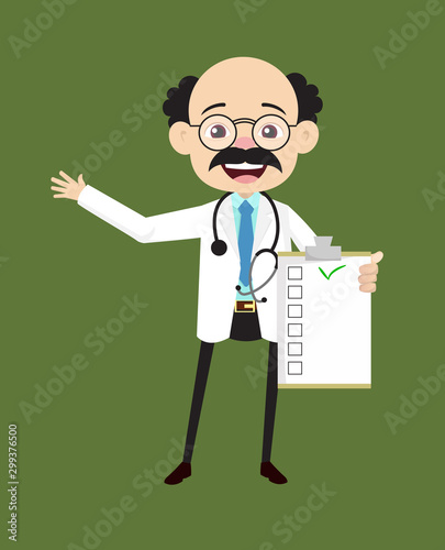 Psychiatrist - Showing a Checklist