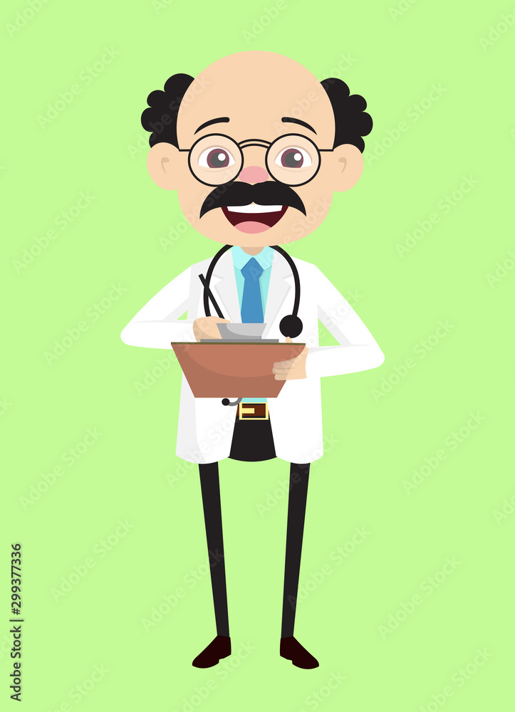 Psychiatrist - Preparing Report in Happy Mood Psychiatrist - Preparing Report in Happy Mood