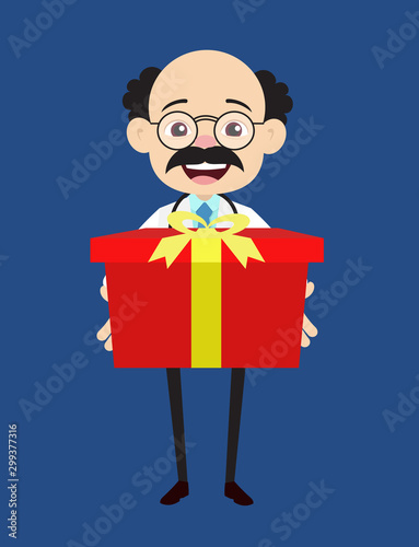 Psychiatrist - Presenting a Gift Box