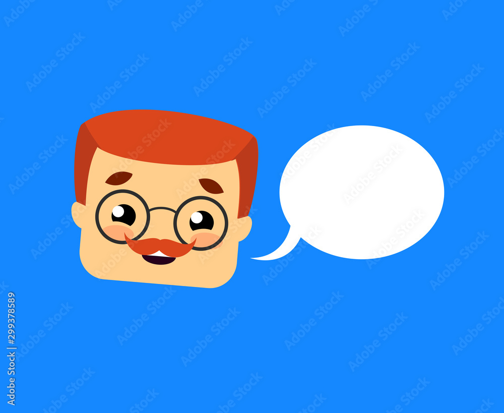 Fototapeta premium Salesman Boss Guy - with Speech Bubble