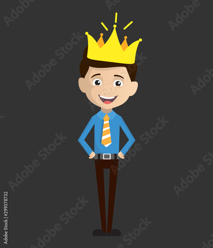 Salesman Employee - Wearing a Crown