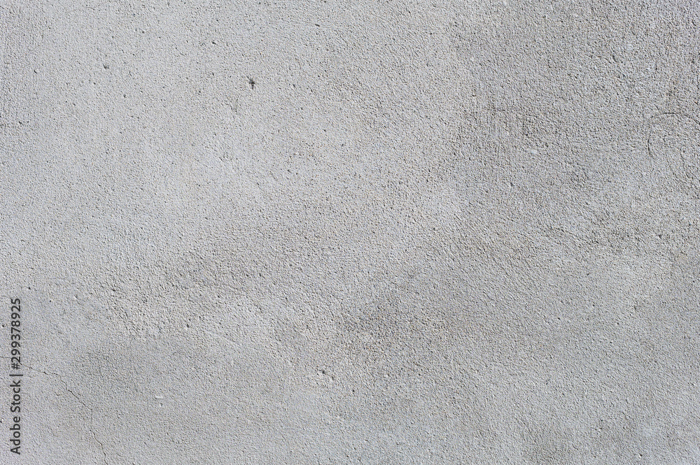 Gray textured cement wall background with fine concrete chips. Construction backgrounds - obrazy, fototapety, plakaty 