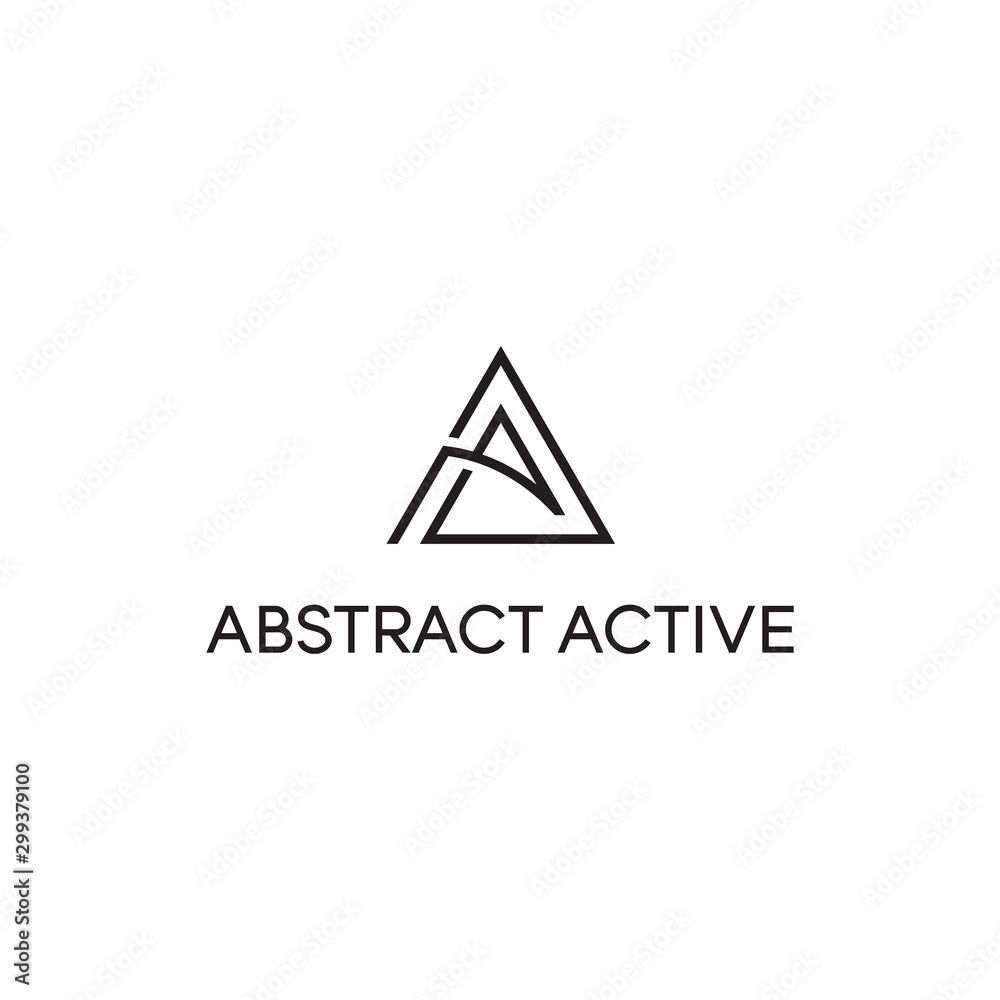 Abstract triangle logo with initial letter A design vector template illustration Abstract triangle logo with initial letter A design vector template illustration