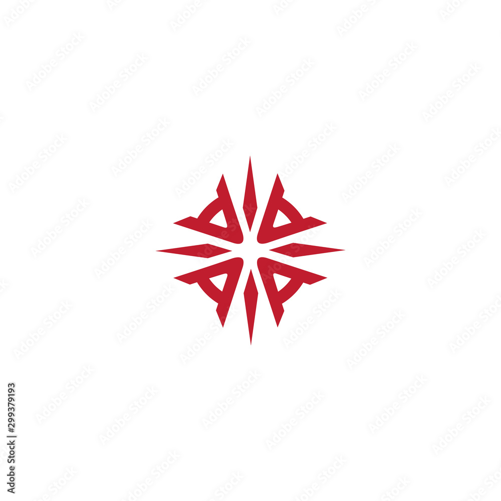 Initial letter A logo with circle pattern design vector template Initial letter A logo with circle pattern design vector template