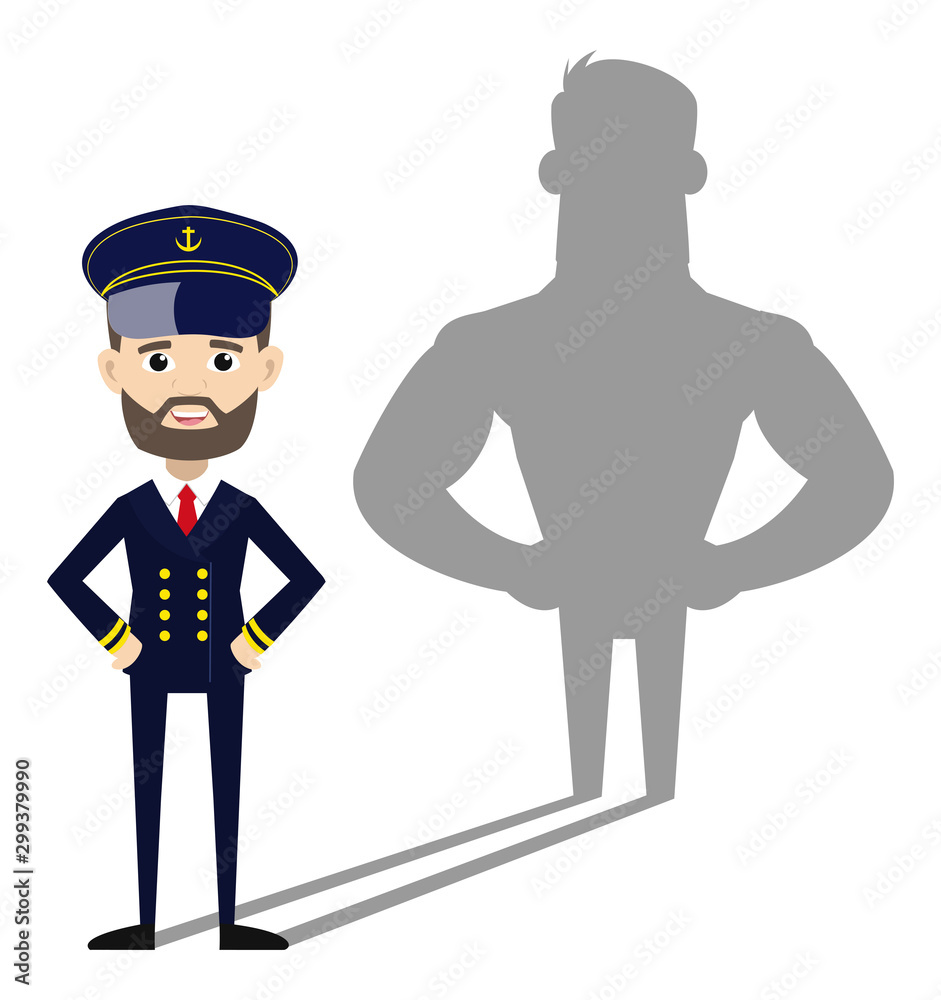 Ship Captain Pilot - Standing in Positive Attitude