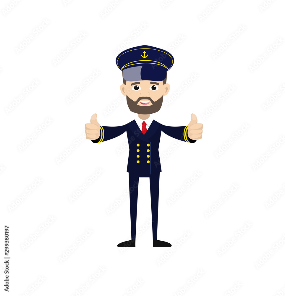 Ship Captain Pilot - Double Thumbs Up