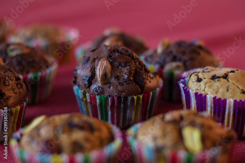 Still life food - Pastry - composition of muffins - with selective focus