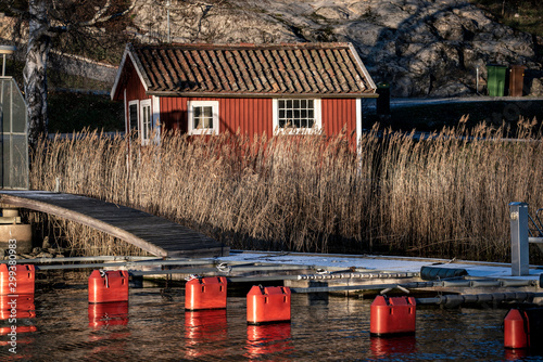 Canvas Print cottage, house, nacka sweden, stockholm