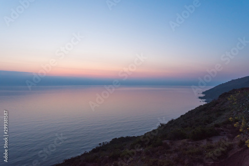 Sunset over the ocean