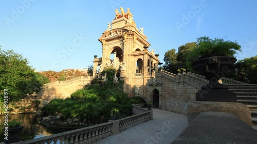 The Cascada Monumental in the Parc de la Ciutadella in Barcelona, Spain photo