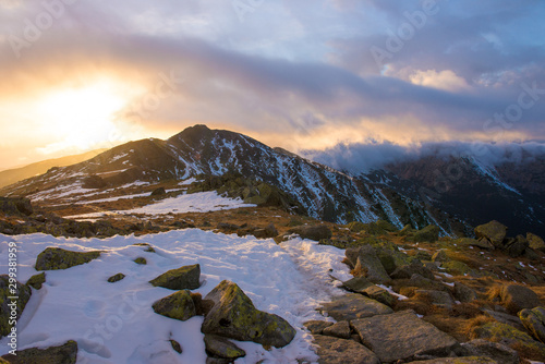 First snow on the mountains, Derese, Low Tatras, central Slovakia photo