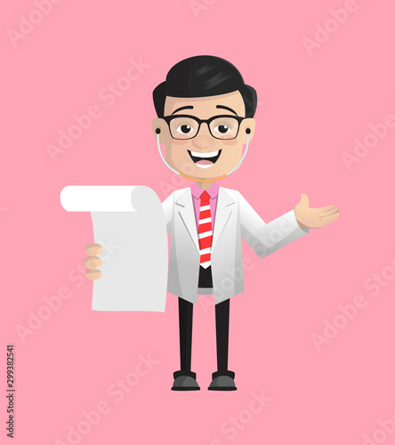 Surgeon - Holding a Paper and Announcing