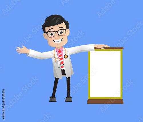 Surgeon - Standing with a Blank Board