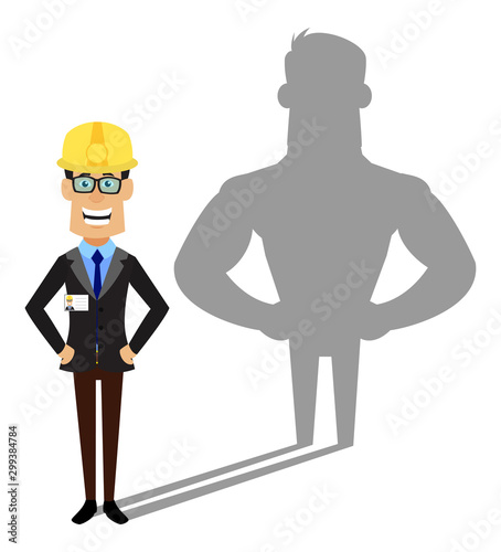 Technician Engineer Worker - Standing in Positive Attitude
