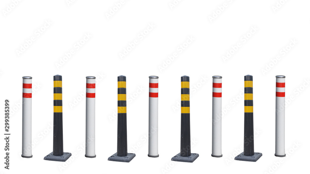 Road column isolated on a white background.