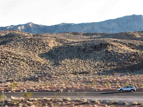 desert with car
