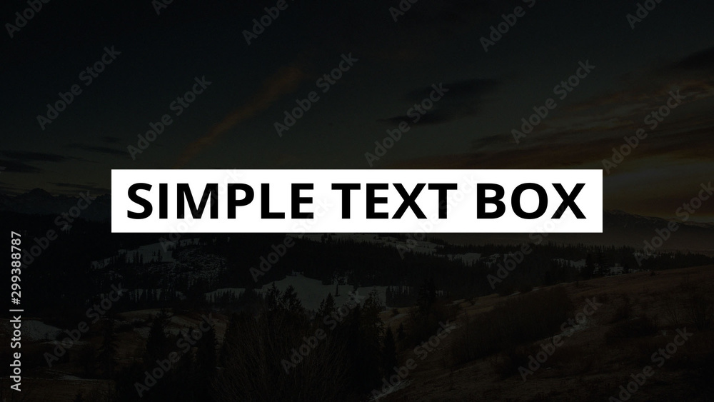 Simple Text Box Stock Template | Adobe Stock