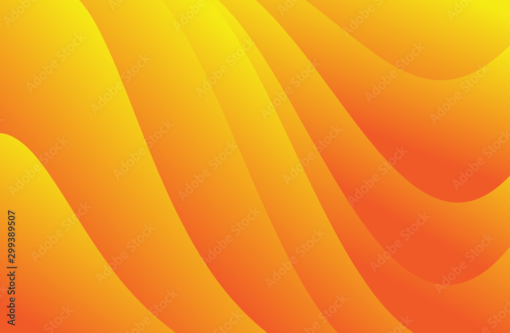 Orange Abstract background template, cover design, banner, business flyer, gradient texture, wave vector illustration, web wallpaper - obrazy, fototapety, plakaty 