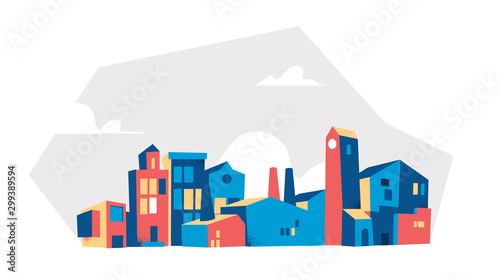Plakat vector illustration of city buildings