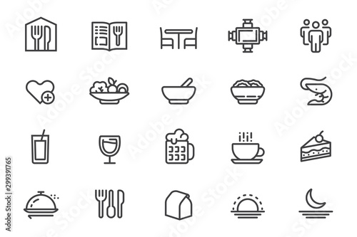 Basic of restaurant management icon. Food menu and service for customer.