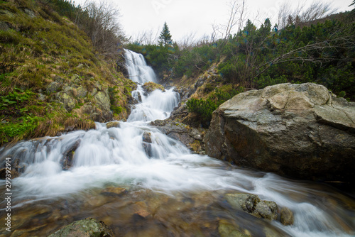 Waterfall in Low Tatras  Slovakia  Vajskovsky Vodopad Nizke Tatry