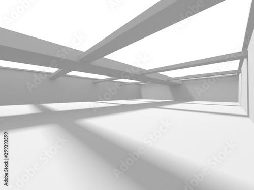 Futuristic White Architecture Design Background