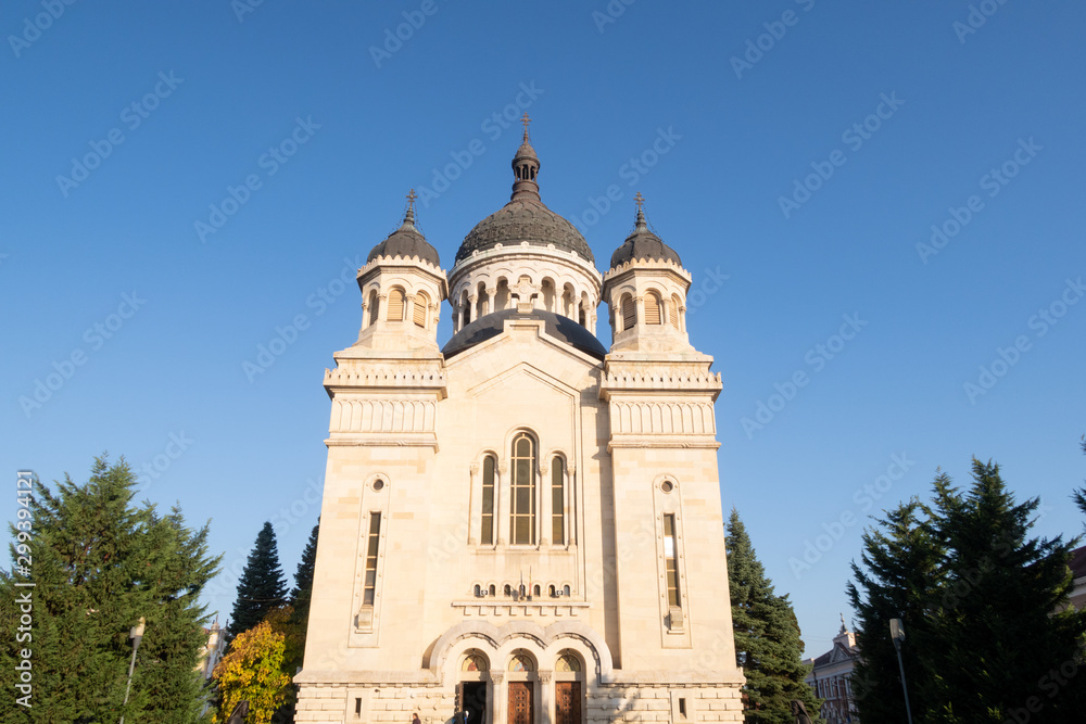 Cluj Napoca, Romania - 24 Oct, 2019: Dormition of the Theotokos Cathedral, in Cluj Napoca, Romania