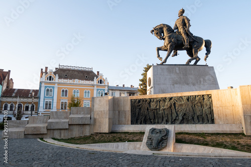Statue of King Mihai Viteazul in Cluj-Napoca Romania