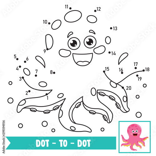 Dot To Dot Game Illustration For Children Education