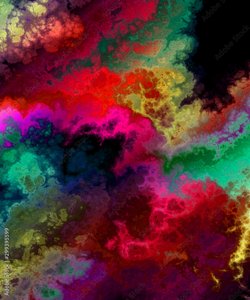 An infrared colourful fractal cloud