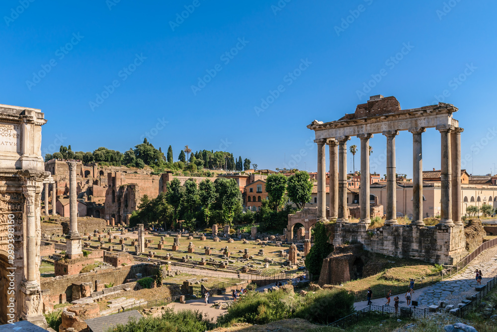The ruins of the Roman forum. Italy, Rome