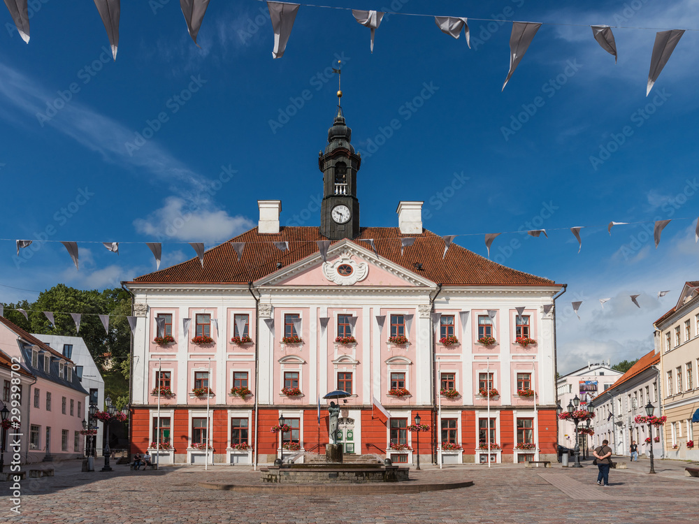 Obraz premium The Town Hall of Tartu; Estonia