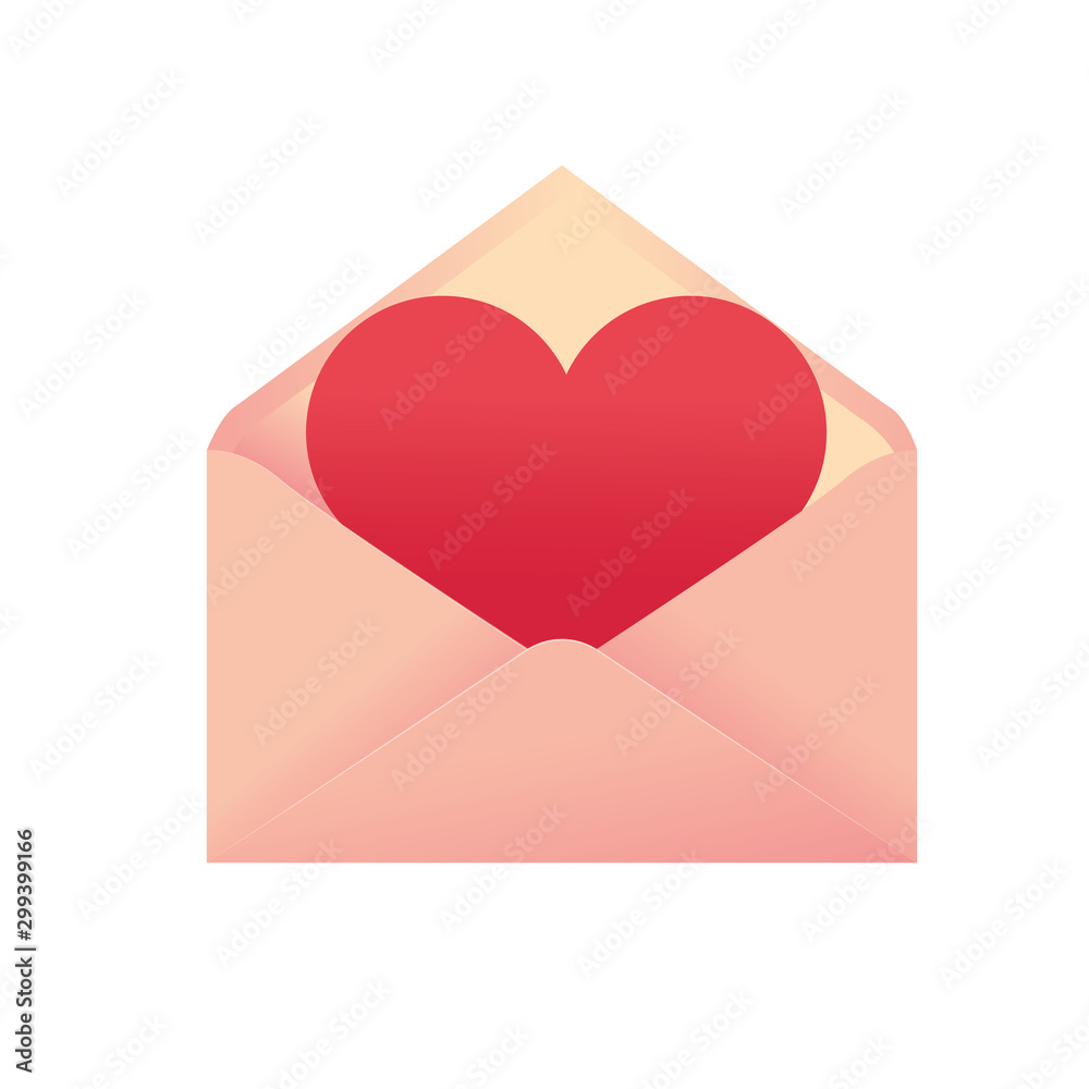 Modern vector illustration of Valentine Day envelope with symbol of heart inside. Concept of envelope with red heart. Love letter. Modern vector illustration of Valentine Day envelope with symbol of heart inside. Concept of envelope with red heart. Love letter.
