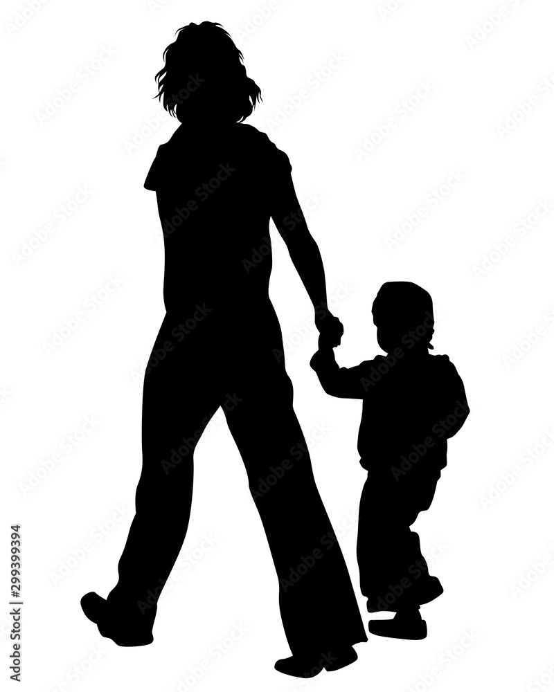 Parents with little child on white background Parents with little child on white background