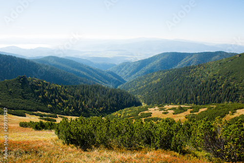 View From The Mountains In Sunny Autumn Day