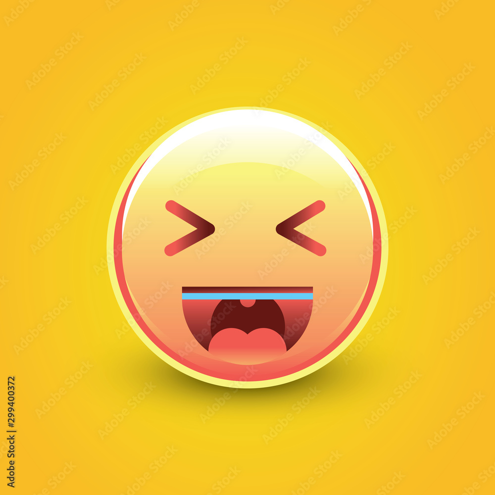 Laughing emoji with scrunched eyes Laughing emoji with scrunched eyes