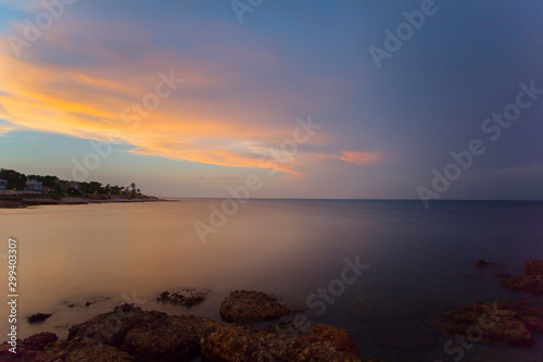 Sunset Denia coast Alicante province Spain