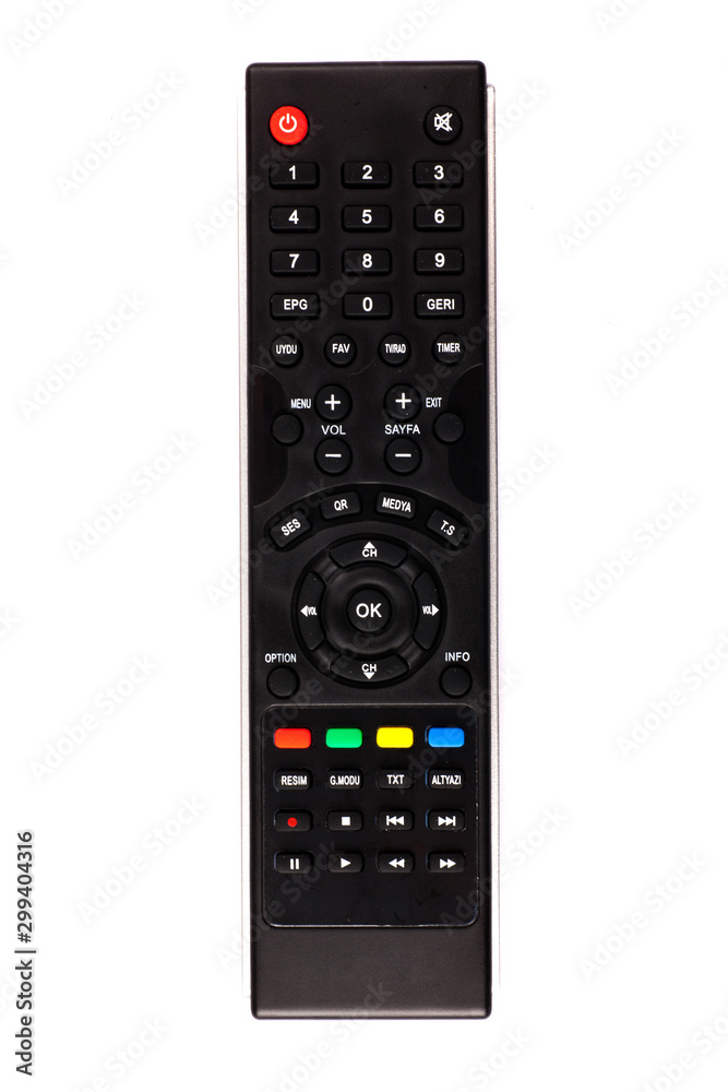 unnamed tv remote control on white background unnamed tv remote control on white background